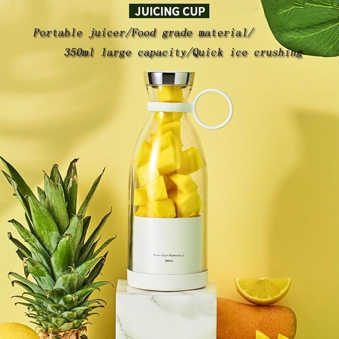 Portable Blender for Smoothies Personal Small Smoothie Blender with 11.83 Oz/350ml for Shakes and Smoothies Durable Stainless Steel Blades Magnetic Charging Convenient (Pink + Portable Cover)
