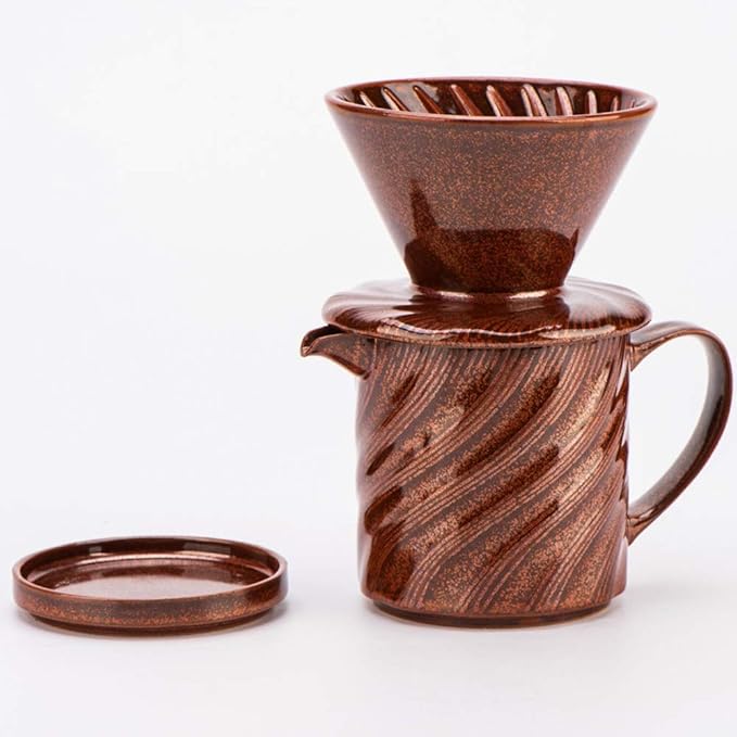 Pour Over Coffee Maker Dripper and Coffee Mug Brew Set Bone China