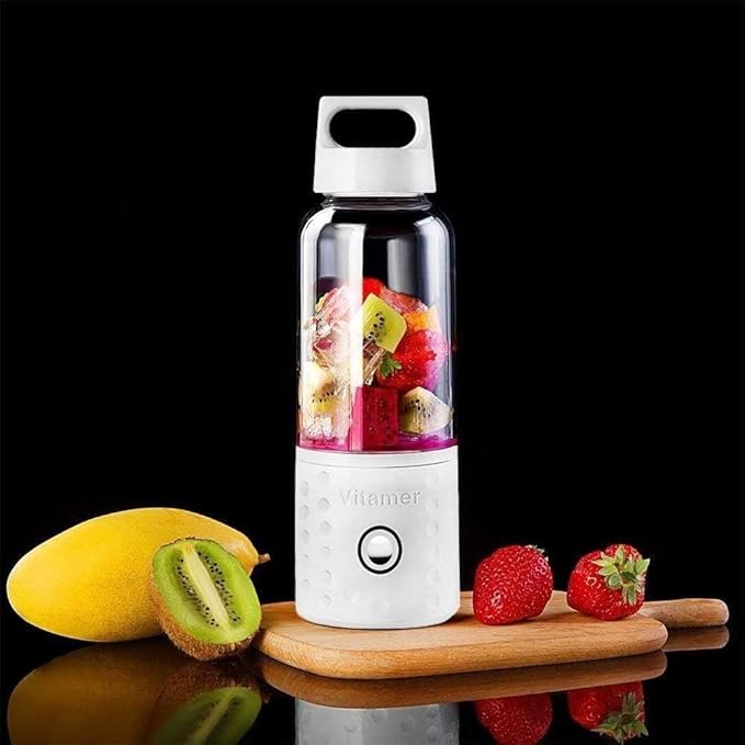 Portable Blender Smoothie Blender USB Juicer Cup 17oz Fruit Mixing Machine with 4000mAh Rechargeable Batteries Detachable(Pink)