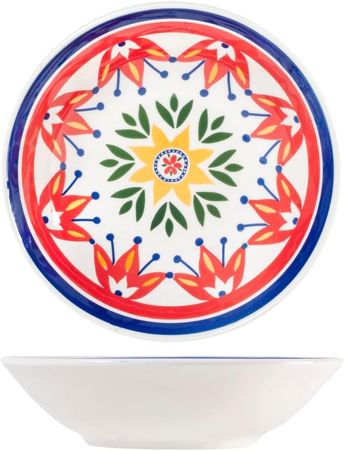H&ampH Dolce Vita 18-Piece Stoneware Dinner Set Decorated Multi-Colour