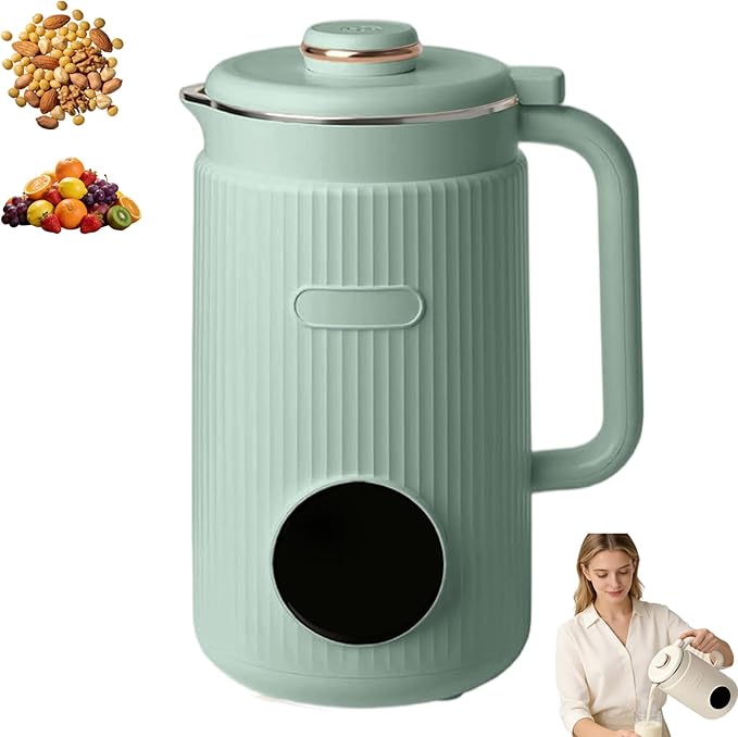 Nut Milk Maker Machine 8 in 1 Plant Based Milk Maker Blender with 12 Hour Timer Keep-Warm Function Self Cleaning Automatic Soy Milk Maker for Almond Oat Coconut Juice Cream (Green)
