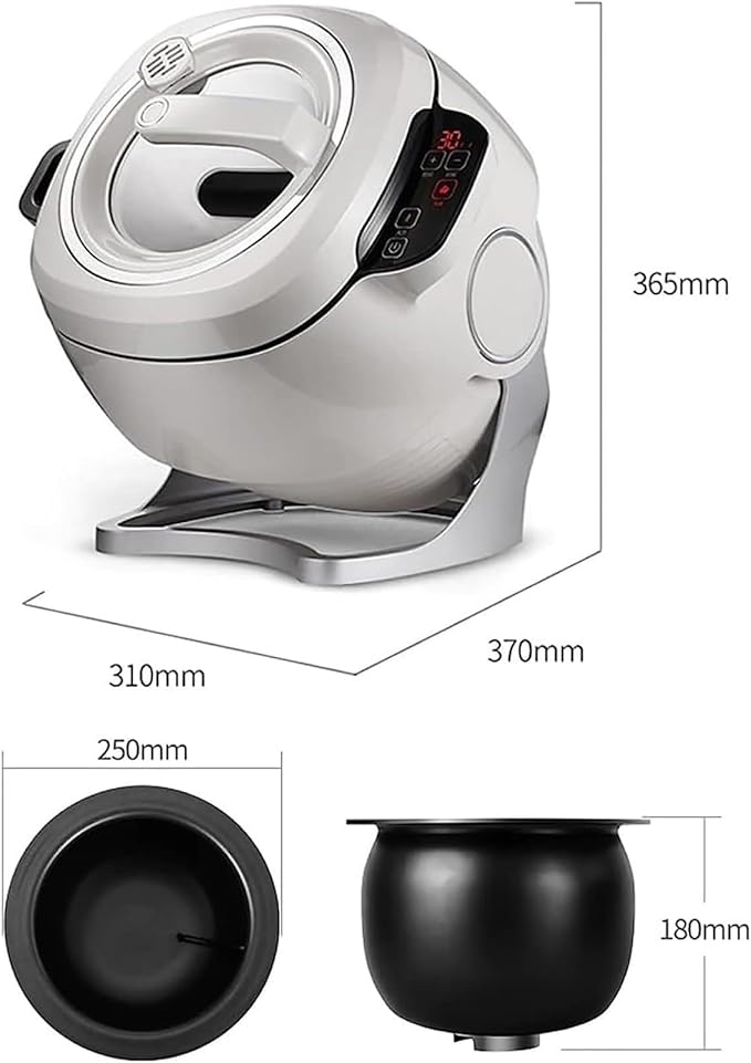 6L Intelligent Automatic Cooking Machine With 360° Rotating And 3D All-Round Heating Adjustment 3 Gears Firepower And Pot Body For Home Restaurant