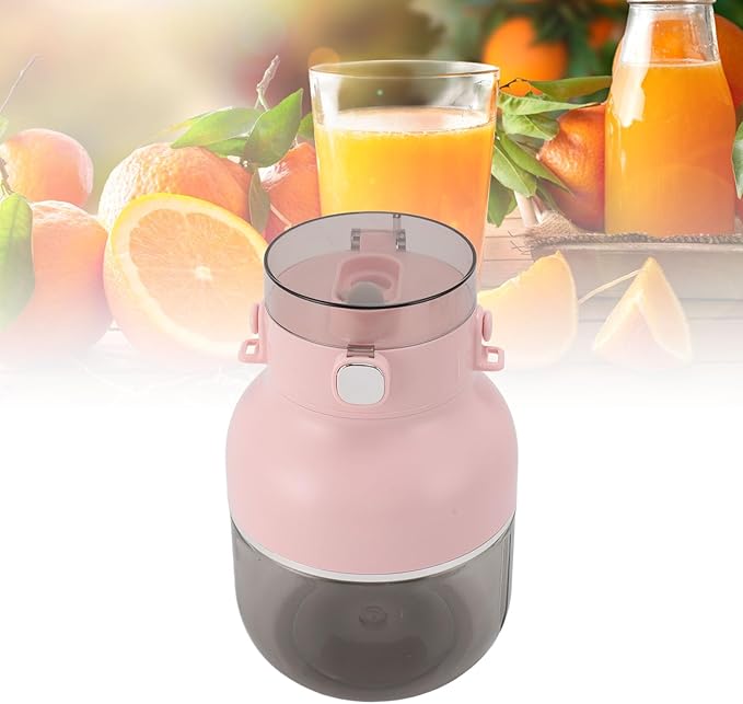 500ML Portable Blender USB Rechargeable Personal Size Blender with Powerful 4 Blades for Milkshakes and Smoothies Mini Juicer Blender for Travel Sports Outing Kitchen(Pink)