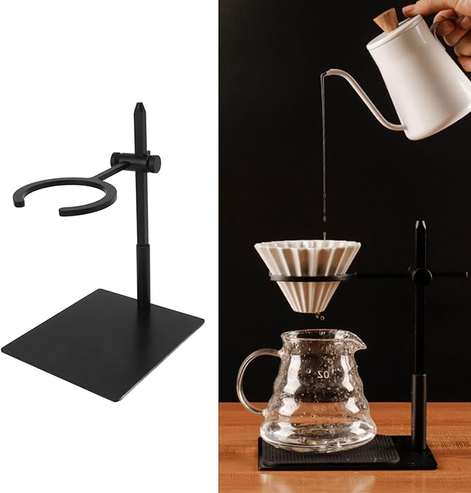 Pour Over Coffee StandPour Over Coffee Maker SetAluminum Alloy Pour Over Coffee Station Dripper Stand Adjustable Antislip Coffee Dripper Stand