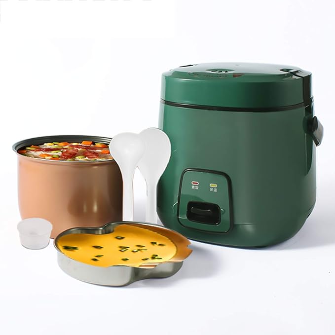 Rice Cooker Retro Green Rice Cooker Steamer With Safety Buckle Multicooker Electric Lunch Cooking Box For Cooking