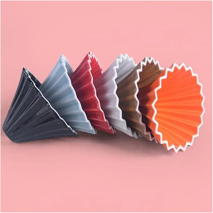 Ceramic Coffee Dripper Pour Over Maker Handmade Origami Filter Cup Flower Shape Funnel Drip Cafe Cake Home(Color 04)
