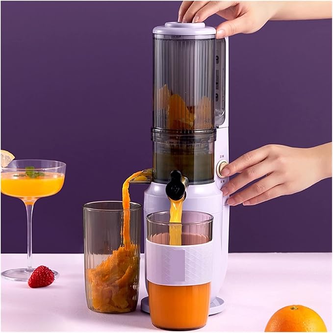 Electric Slow Juicer Fruit Vegetable Screw Cold Press Extractor Filter-Free Squeezer Citrus Juicer Portable Blender