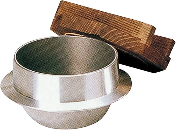 Kawanami Shoten Rice Pot Easy to Make For 1 Go Wooden Lid Made in Japan Aluminum Fluorine Treatment Outdoor Camping Direct Fire Repositionable