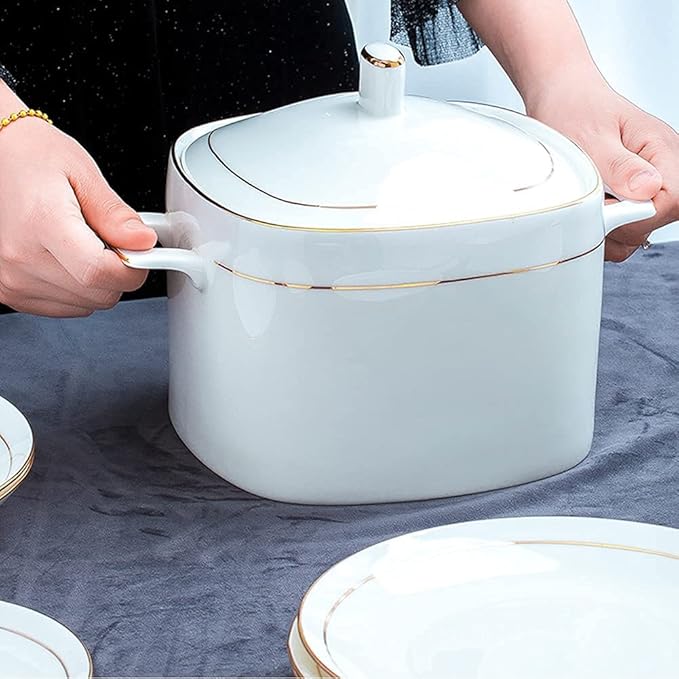 Special Restaurant Dinnerware Set Party Dinner Set 36Pcs Ceramic Dinnerware Set Bone China Tableware Dishes Plates Ceramic Combination Dinner Service SetRoundRound