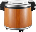 Commercial Rice Warmer(Not Rice Cooker)Constant Temperature 65°CNon-Stick Inner Pot Electric Rice WarmerCommercial 23L Electric Thermal Insulation Pot100W 110V(Color:Wood Grain Style)