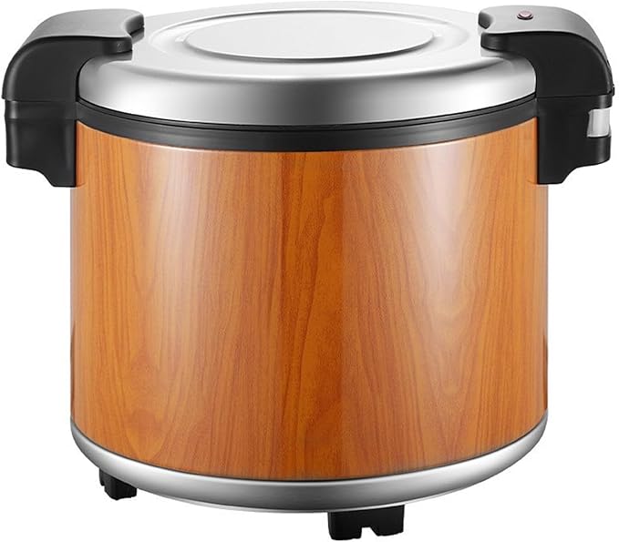 Commercial Rice Warmer(Not Rice Cooker)Constant Temperature 65°CNon-Stick Inner Pot Electric Rice WarmerCommercial 23L Electric Thermal Insulation Pot100W 110V(Color:Wood Grain Style)