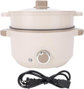 Electric Pot 3L Large Capacity Anti Scald Multifunctional Rice Cooker with Steam Basket for Noodle Soup Cooking Family Use (US Plug 110V)