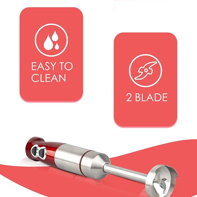 1000W Handheld Blender 12 Speed and Turbo Mode Electric Hand Blender Stainless Steel Immersion Handheld Stick Blender for Soup Puree Baby Food EU Plug