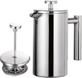 Irishom French Press Coffee Maker Stainless Steel Double Walled Insulated Coffee Maker Pot