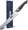 HOSHANHO Bread Knife 8 inch Japanese High Carbon Stainless Steel Serrated Bread Knife Professional Bread Cutting Knife for Homemade Bread