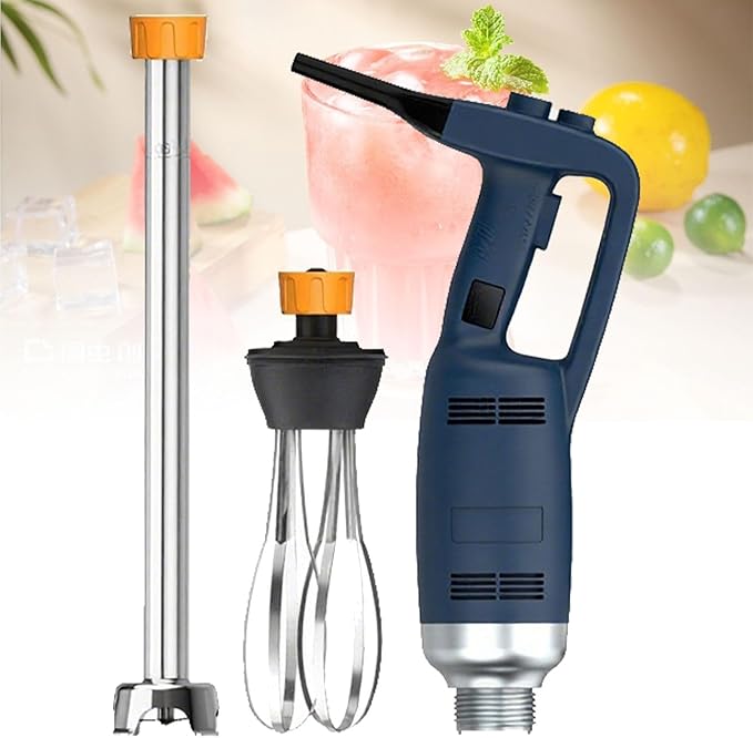 Multi-Functional Portable BlenderCommercial Handheld Blender High Power Continuously Variable Speed Stainless Steel Blades Suitable For Soups Sauces Mashed Potatoes Cream etc.