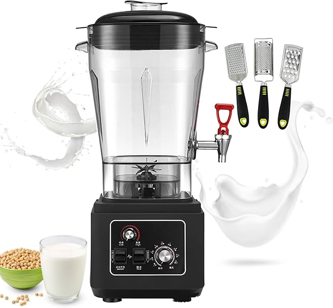 Commercial Blender High-Power Countertop Smoothie Maker Large Capacity 19L 2900W 7 Speeds for Nut Milk and Ice Blending11L