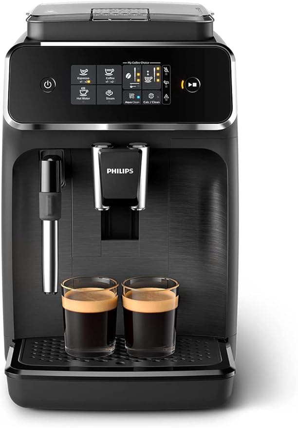 Philips 1200 Series Fully Automatic Espresso Machine - Classic Milk Frother 2 Coffee Varieties &amp PHILIPS AquaClean Original Calc and Water Filter No Descaling up to 5000 cups