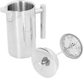 Pwshymi 1000ml Stainless Steel Coffee Press Pot Double Layer Insulated Hand Brewing Coffee Maker with Fine Filter Screen Anti Scalding Handle for Home Hotel