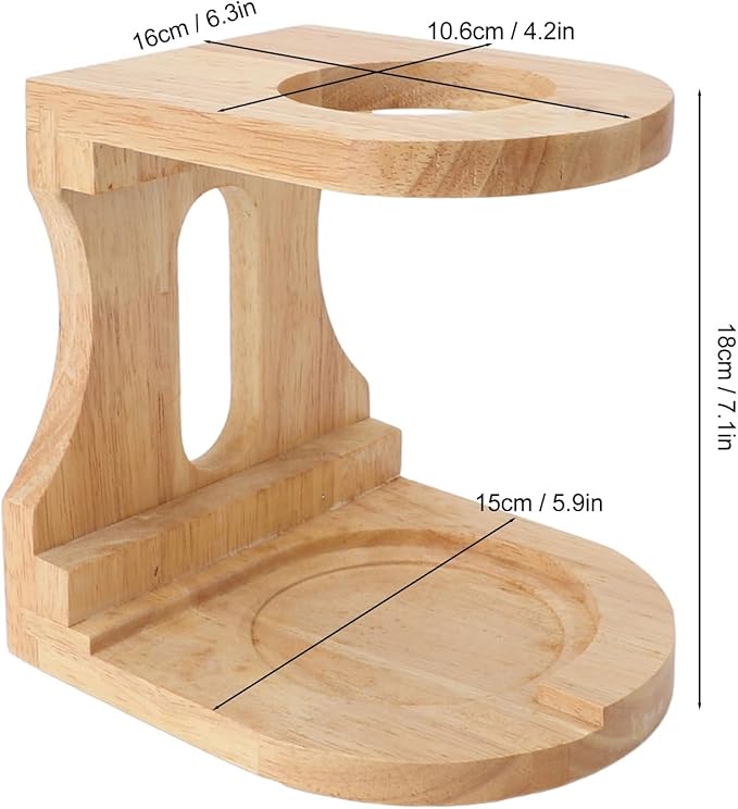 Wood Pour Over Coffee Stand Multifunction Pour Over Coffee Dripper Stand Coffee Maker Station Pour Over Coffee Holder for Coffee Beer Drink Maker (C)