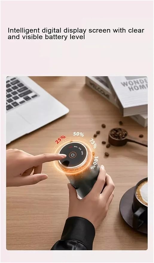 Portable Coffee Machine USB Coffee Bean Machine Electric Coffee Bean Grinder Household USB Charging Manual Portable Fully Automatic Coffee Machine Grinder for Outdoor Travel Picnic(Business Blue)