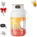 Multifunctional Portable Juicer Cup with Digital Display Large-capacity personal size blenders for Smoothies Shakes Juicer USB Rechargeable (2Single cup single lid)