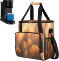 Maple Forest Autumn Coffee Maker Carring Bag Travel Carrying Storage Tote Bag Compatible with Keurig K-Mini or K-Mini Plus Portable Single Serve Coffee Brewer Case with Pockets for K-cup Pods
