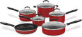 Cuisinart 55-11R 11-Piece Set Advantage Nonstick Cookware Red