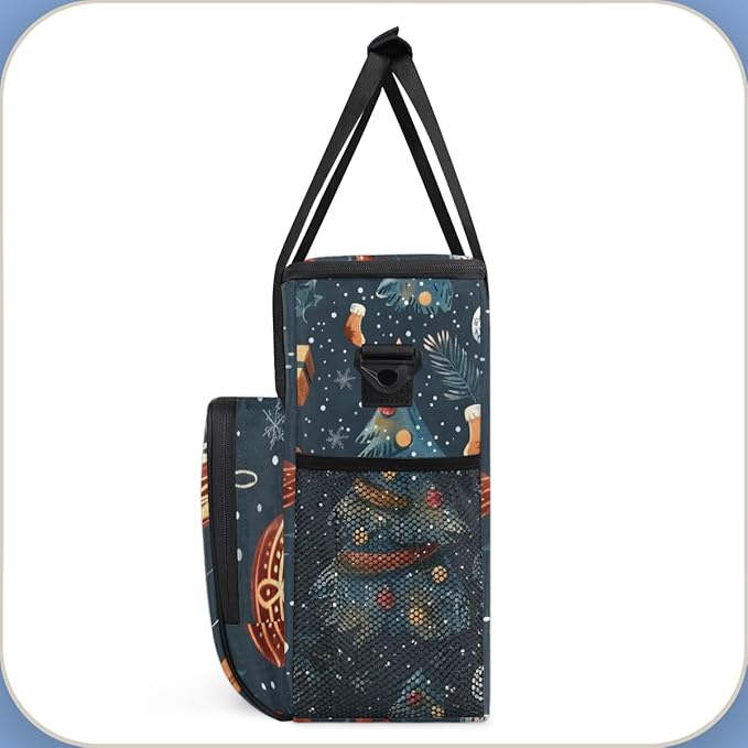 Magical Xmas Tree Coffee Maker Carrying Bag Portable Travel Storage Tote Bag Compatible with K-Mini or K-Mini Plus Single Serve Coffee Brewer Carrying Case with Multiple Pockets &amp Shoulder Strap
