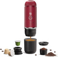 APLUSH Portable Coffee Maker for TravelSelf-Heating Electric Espresso MakerMini Coffee Maker for Camping Hiking OfficeCoffee Machine Compatible with Capsule &amp GroundRed