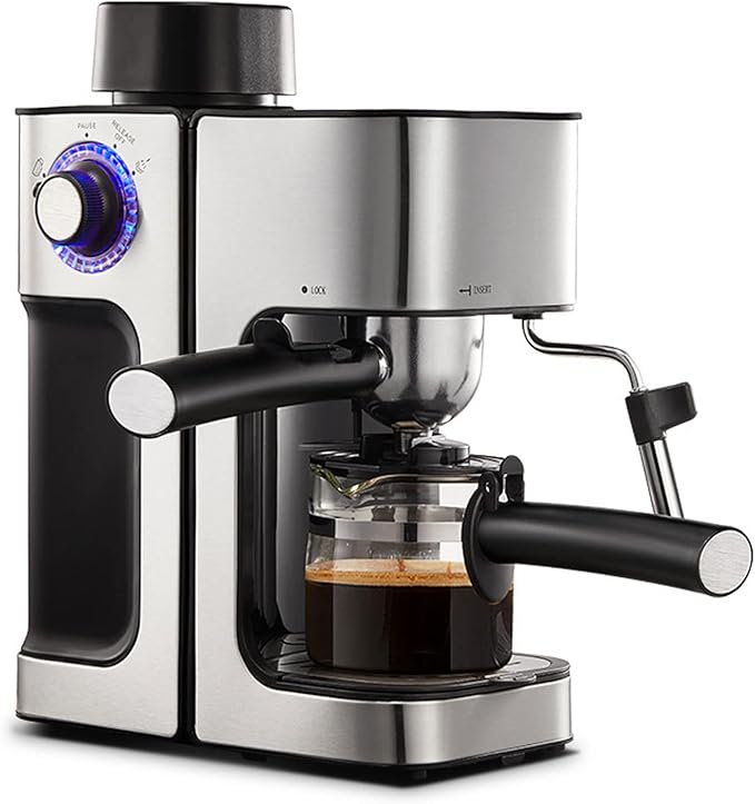 Machine Semi-Automatic Coffee Machine Italian steam and Milk frother 5bar Extraction Pressure Suitable for Cappuccino