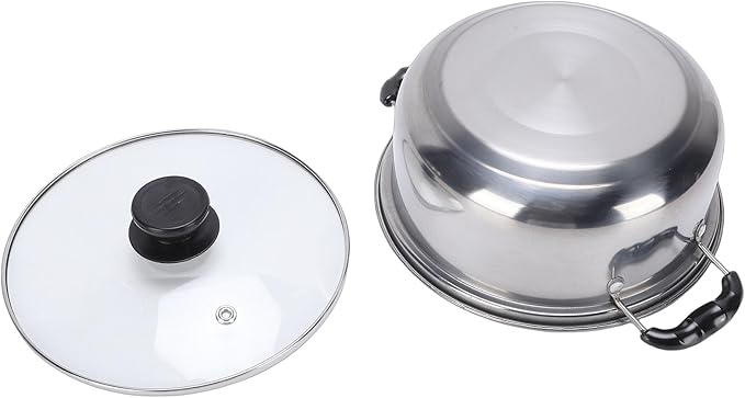 Diydeg Cookware Set 5Pcs Kitchen Cooking Pots Kitchen Cookware with Glass Lids Stainless Steel Milk Pot Cooking Set for Induction Cooktop
