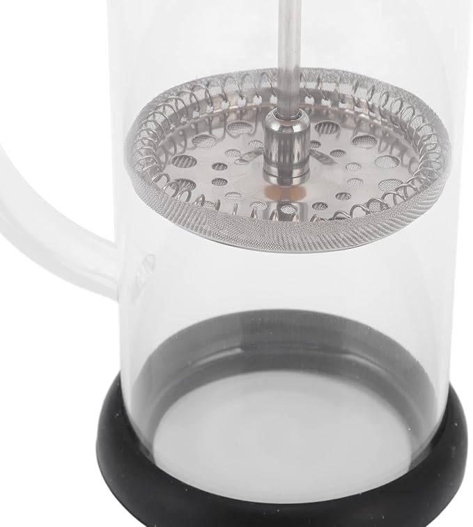 flexman French Press Coffee Maker High Heat Borosilicate Glass Stainless Steel French Press Coffee for Home Office Outdoor Camping Family Gatherings (600ML Bamboo Cover)