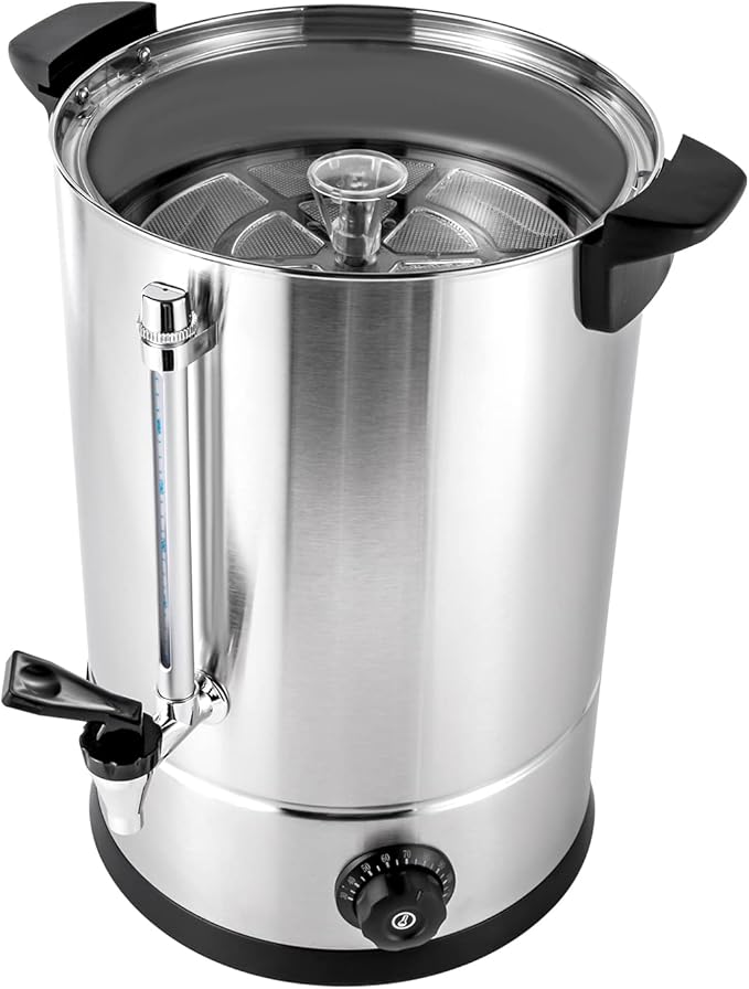 Coffee Urn 12L 80 Cups Electric Coffee Maker with Filter &amp Faucet 1000W Fast Heating 304 Stainless Steel Hot Beverage Dispenser for Large Gatherings Parties Buffet Wedding