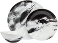 Ricci Argentieri Felice Dinnerware Set Dinner Plate 10in Salad Plate 7.5in and Soup Bowl 6inMarbled Design for Formal or Casual Dining Perfect Wedding or Housewarming Gift 3 Piece Set