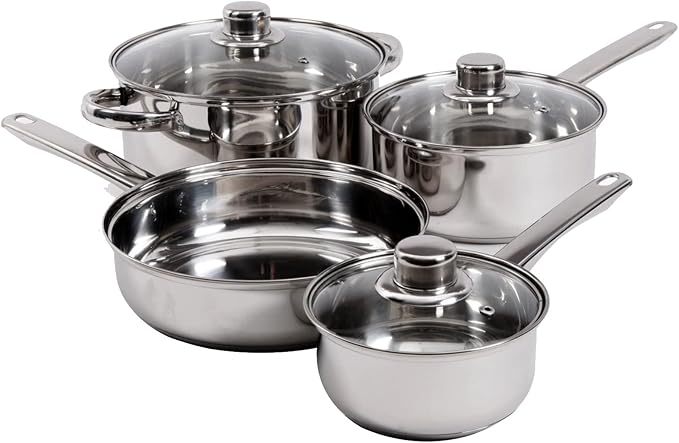 Gibson Home Landon 7 Piece Cookware SetStainless Steel
