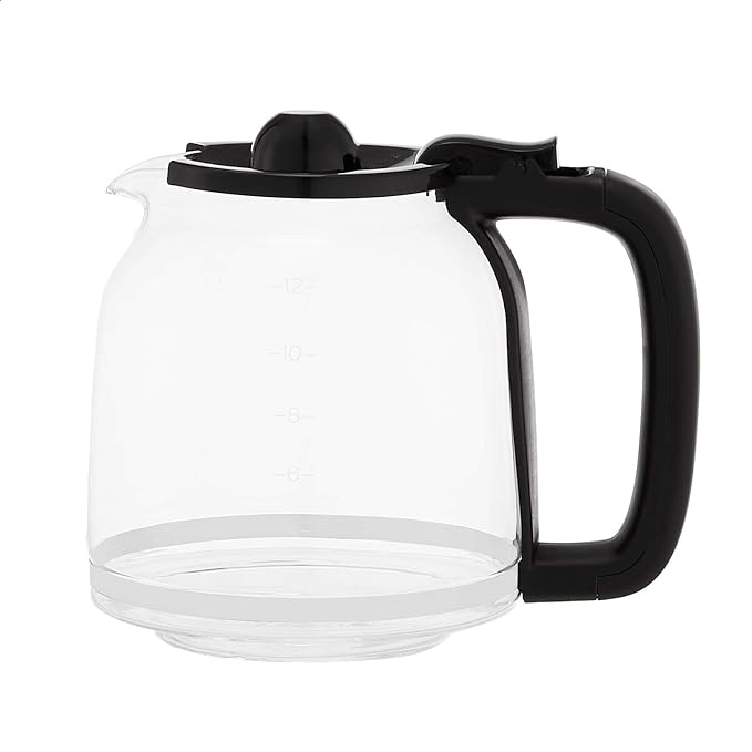 Amazon Basics Programmable Coffeemaker with Carafe and Reusable Filter Stainless Steel 12 Cups Black