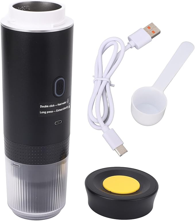 Portable Electric Espresso Machine 15 Bar Cordless Heating Mini Small Coffee Maker for Travel Camping Home