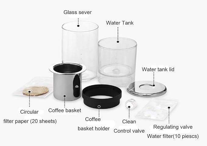 ECO Friendly Bean Plus My Dutch Drip type coffee maker (350ml) 2016 New Version Office Desk Coffee Maker (Black )