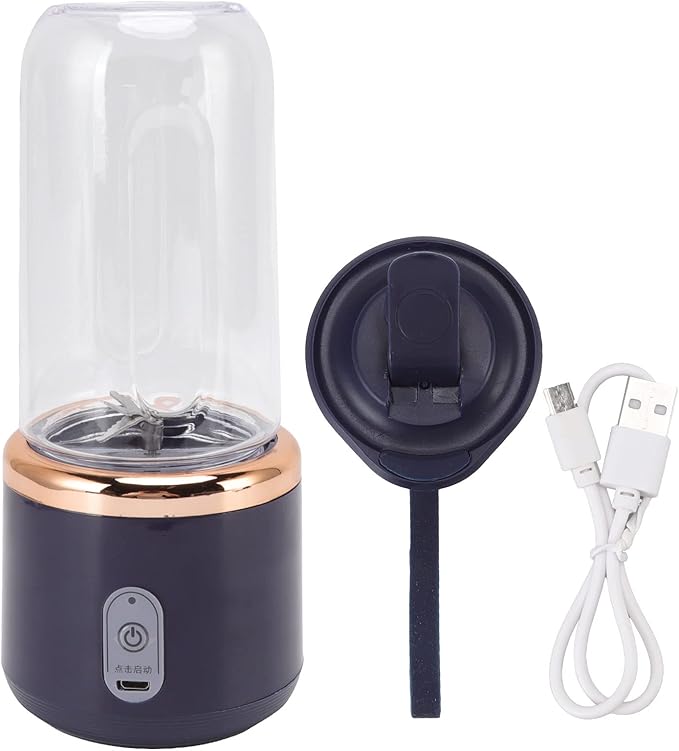 Blender Mini Juicer Mini Portable Blender 6 Blades High Speed 300ml USB Charging Juicer Cup for Travel Home Kitchen Restaurant Shop
