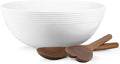 Kate Spade New York Wickford Salad Set with Wood Servers 4.80 LB White