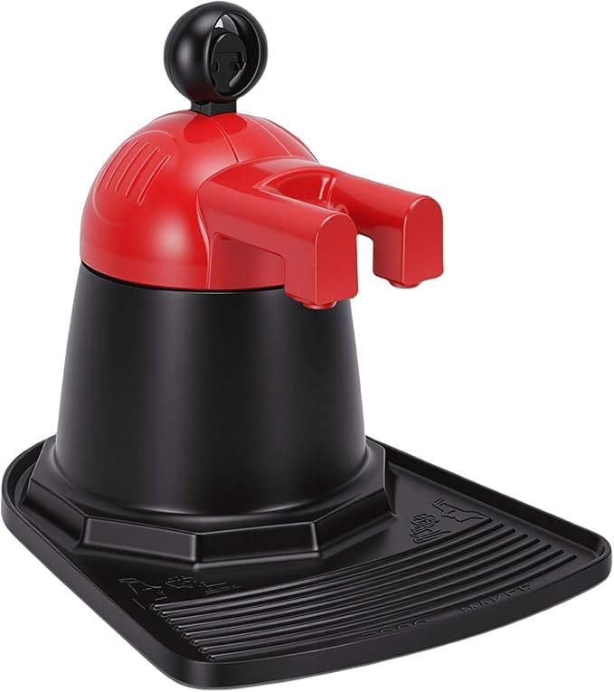 Double Spout Coffee Maker Efficient Lightweight Design for Quick Brewing for Home Aluminum Alloy BlackRed