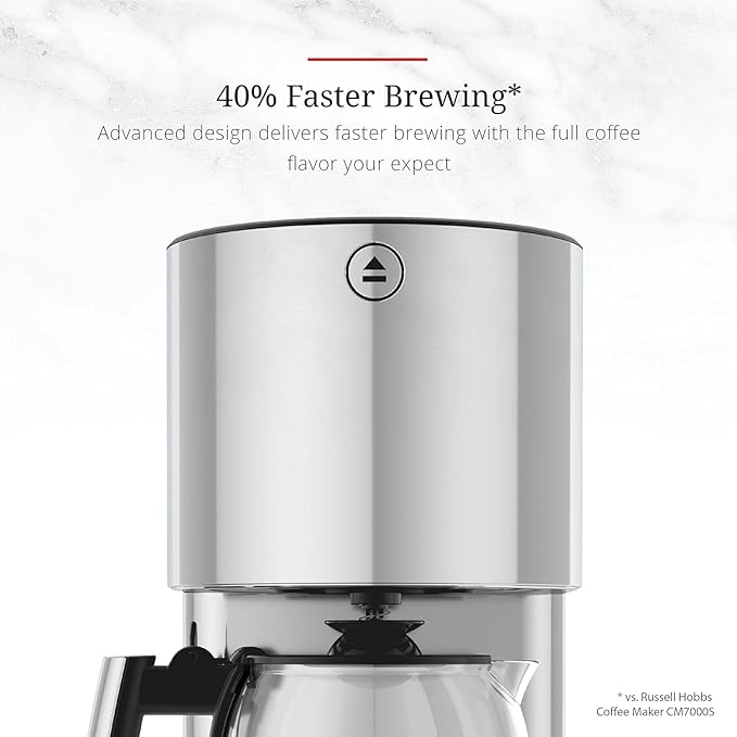 8 Cup Programmable Glass Coffee Maker – Stainless Steel &amp Black Auto Brew Timer Digital Display Home Coffee Machine