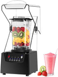 Commercial Blender Smoothie Maker - 2200 W Professional Ice Crusher With Sound Enclosure 1.8 L Capacity &amp 5 Preset Programs For Restaurants Coffee Shops Shakes Smoothie Drinks