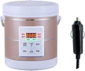 1.6L Rice Cooker 12V-24V Electric Lunch Box Manufacturer Multicooker Small Rice Stove for Car Truck RV Travel Camping Gold (1601)