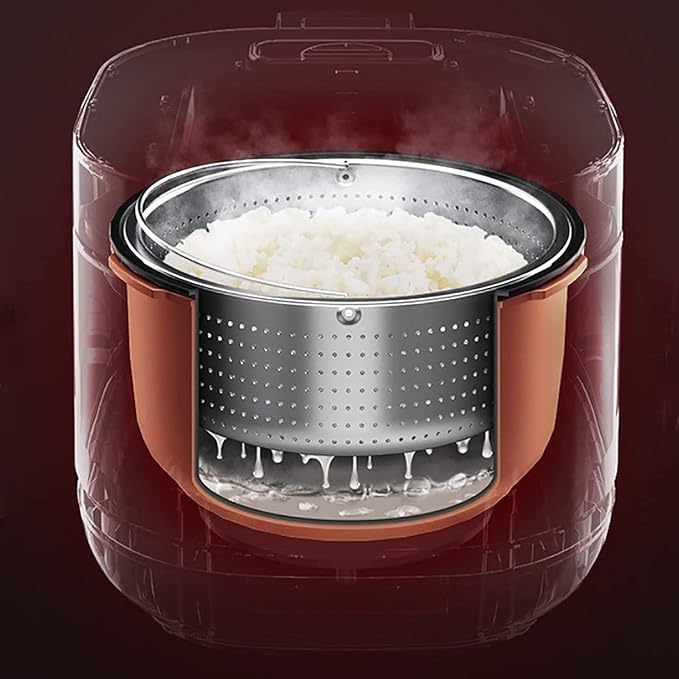 Rice Cooker&ampSteamer&ampYogurt Maker 3L Large Capacity Thickened Stainless Steel Non-Stick Liner for Family Dormitory 3 Persons Rice Cooker