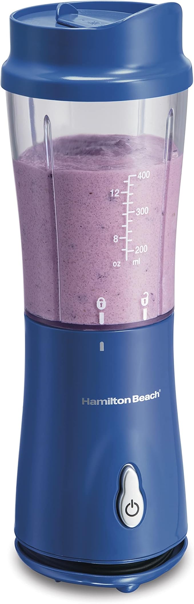 Hamilton Beach Power Elite Blender for Shakes and Smoothies with 3-Cup Vegetable Chopper Mini Food &amp Portable Blender for Shakes and Smoothies with 14 Oz BPA Free Travel Cup and Lid