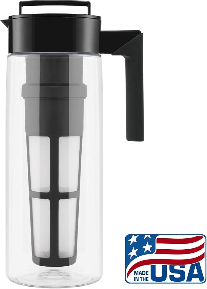 Takeya Deluxe Cold Brew Coffee Maker Bundle with 2 Quart and 1 Quart Black Pitchers