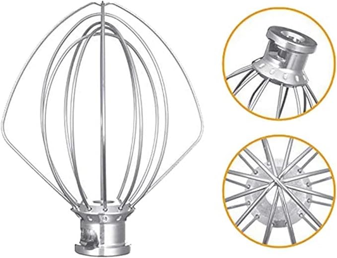 Stainless Steel Mixer 5K452WW Compatible with KitchenAid KitchenAid Machines 5KSM90-5KSM185.