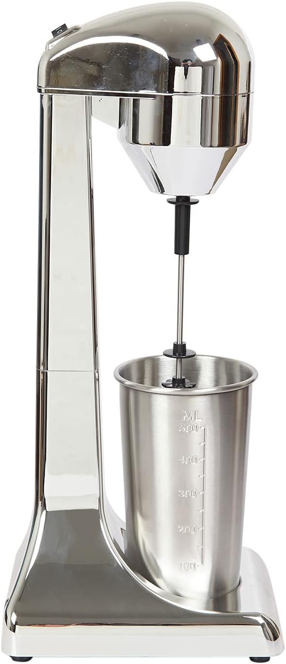 Milkshake Maker 100W Electric Milkshake Machine Single Head Drink Mixer Blender Machine Milkshake Mixer with a500ml Stainless Steel Cup